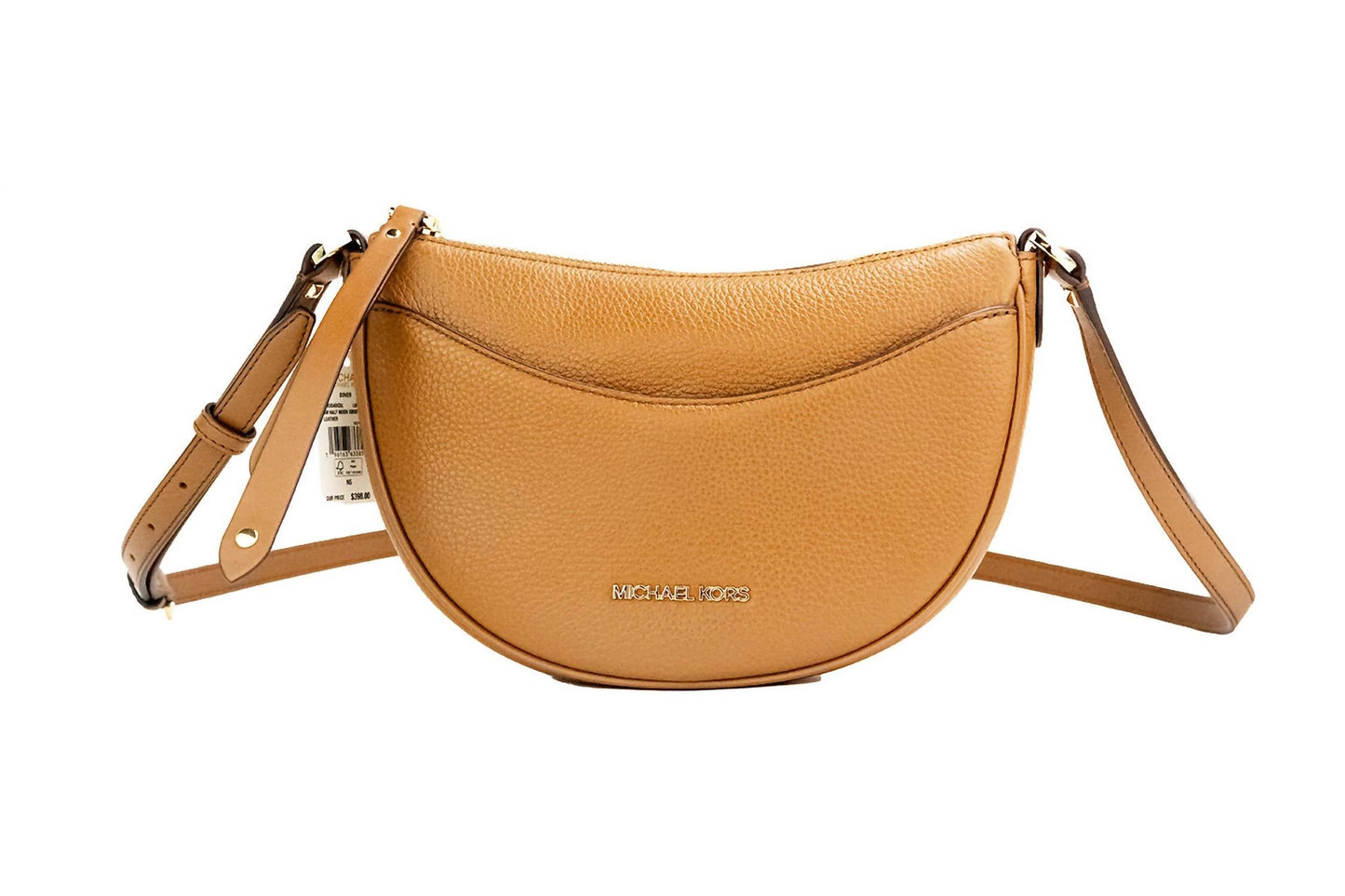 Michael Kors - Dover Small Pebbled Leather Half Moon Crossbody Bag Purse