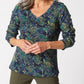 Habitat - Cozy Rib Paisley Easy V-Neck Tee