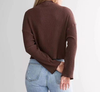 Billabong - Rib Knit Boxy Cropped Mock Top