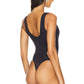Free People - Cutout Plunge Textured Bodysuit