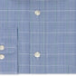 Arrow Men's Classic Fit Windowpane Dress Shirt Blue Size Medium