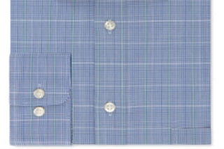 Arrow Men's Classic Fit Windowpane Dress Shirt Blue Size Medium