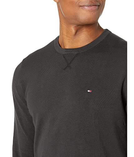 Tommy Hilfiger Men's Signature Solid Crew Neck Sweater Black Size Medium