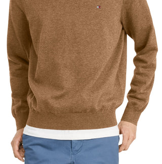 Tommy Hilfiger Men's Signature Solid Crew Neck Sweater Brown Size Large