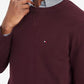 Tommy Hilfiger Men's Signature Solid Crew Neck Sweater Red Size X-Large