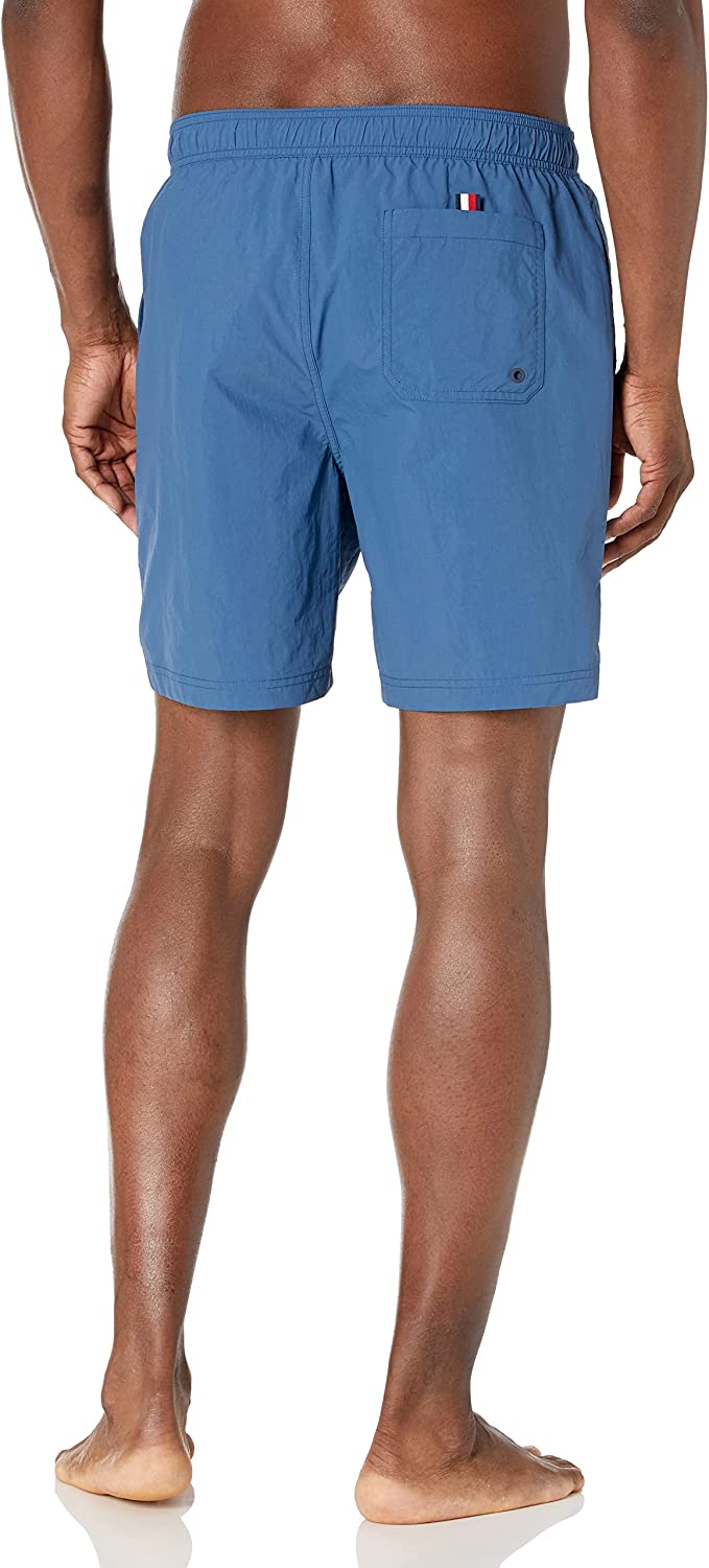 Tommy Hilfiger Men's Solid Swim Trunks Blue Size XX-Large