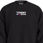 Tommy Jeans Men's Logo Crewneck Black Size X-Large