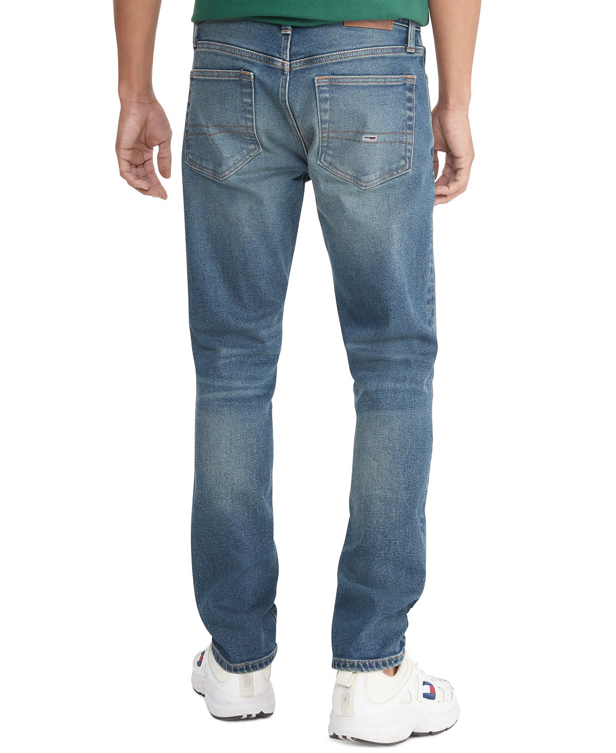 Tommy Hilfiger Men's Th Flex Slim Fit Flannel Brushed Denim Jeans Blue Size 36X34