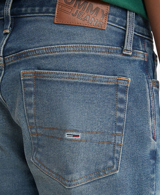 Tommy Hilfiger Men's Th Flex Slim Fit Flannel Brushed Denim Jeans Blue Size 36X34