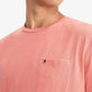 Tommy Hilfiger Men's Tommy Pocket Short Sleeve T-Shirt Pink Size Large
