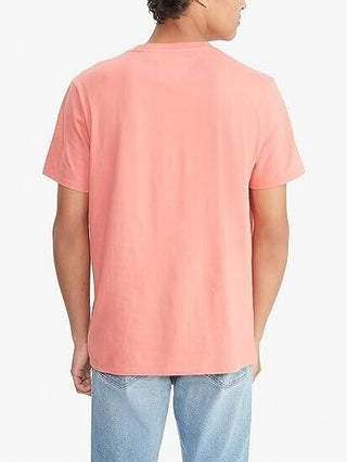 Tommy Hilfiger Men's Tommy Pocket Short Sleeve T-Shirt Pink Size Large