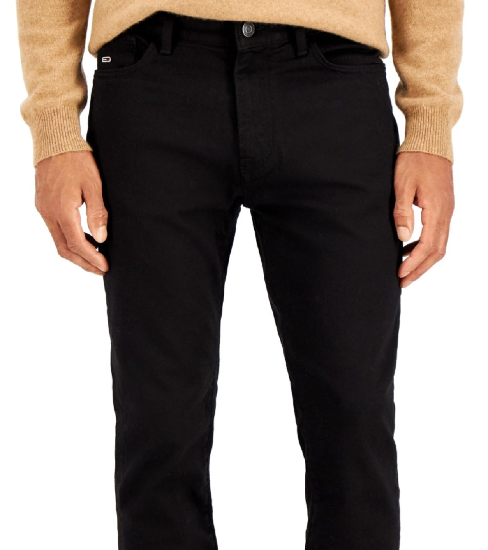 Tommy Hilfiger Men's Slim Fit Fade Proof Jeans Black Size 30X30