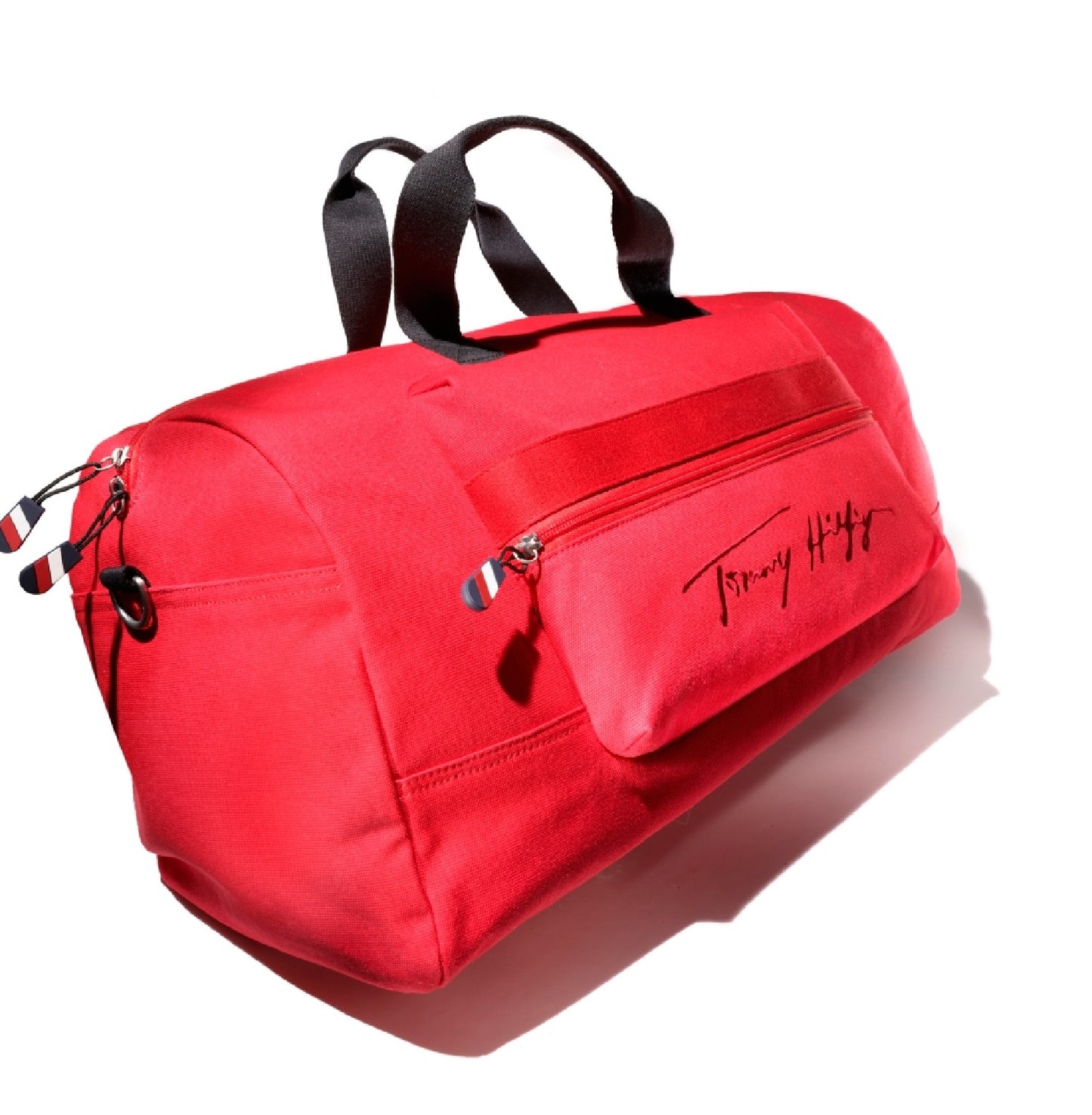 Tommy Hilfiger Men's Sean Signature Canvas Duffel Bag Red Size Regular