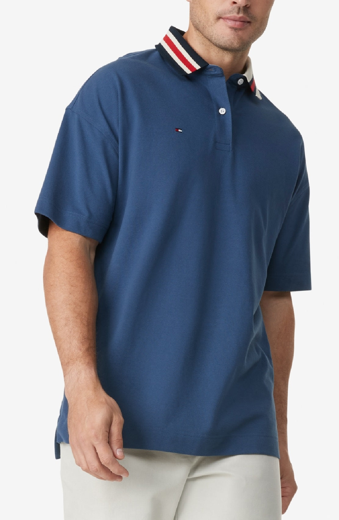 Tommy Hilfiger Men's Liam Short Sleeve Polo Shirt Blue Size X-Large