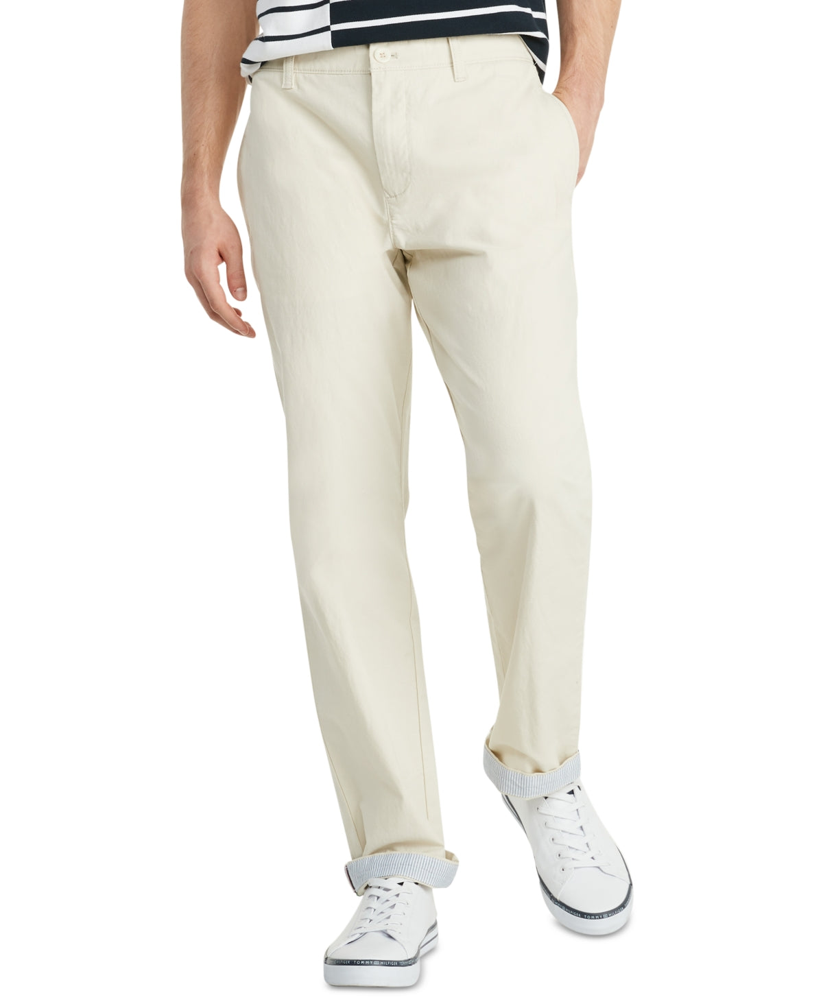 Tommy Hilfiger Men's Th Flex Comfort Fit Chino White Size 32X2