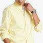 Tommy Hilfiger Men's Th Flex Oxford Custom Fit Shirt Yellow Size Medium