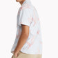 Tommy Hilfiger Men's Palm Print CustomFit Short Sleeve Shirt Pink Size X-Large