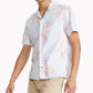 Tommy Hilfiger Men's Palm Print CustomFit Short Sleeve Shirt Pink Size X-Large