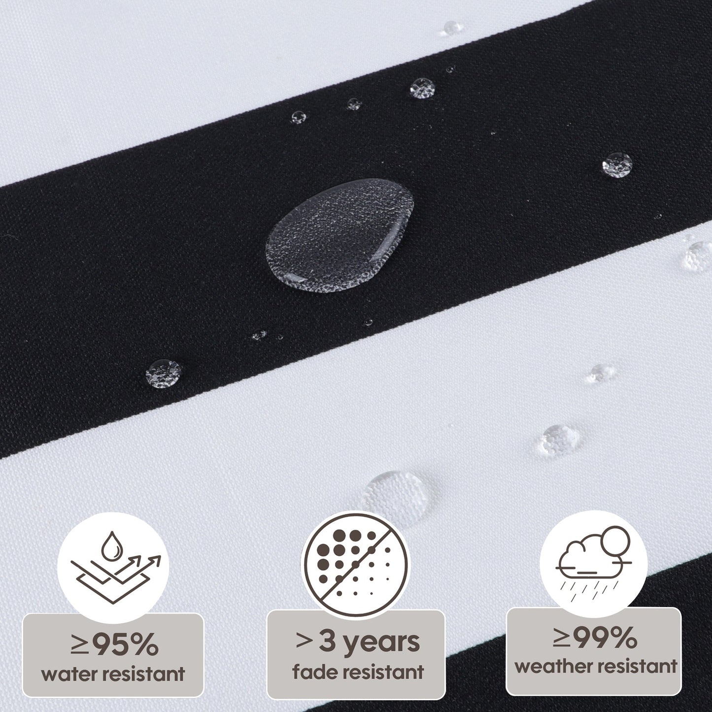 2-Piece High Back Patio Chair Cushion Set