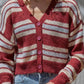 By Together - Stripe Crop Cardigan