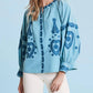 Tyler Boe - Lauren Balloon Sleeve Embroidery Top