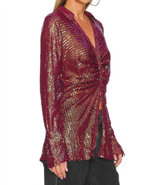 Free People - Sequin Shirtee Top