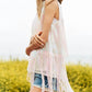 Davi & Dani - Sequin Fringe Detail Sleeveless Squin Crop Top
