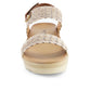 Andrea - Women's Flat Sandals With Hook And Loop Sling And Serrated Sole