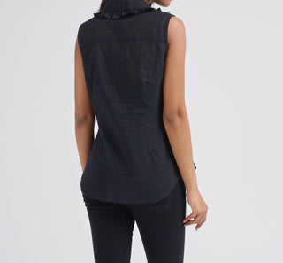 Smythe - Sleeveless Ruffle Trim Shirt