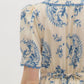 Entro - Vintage Midi Dress with button front and tie