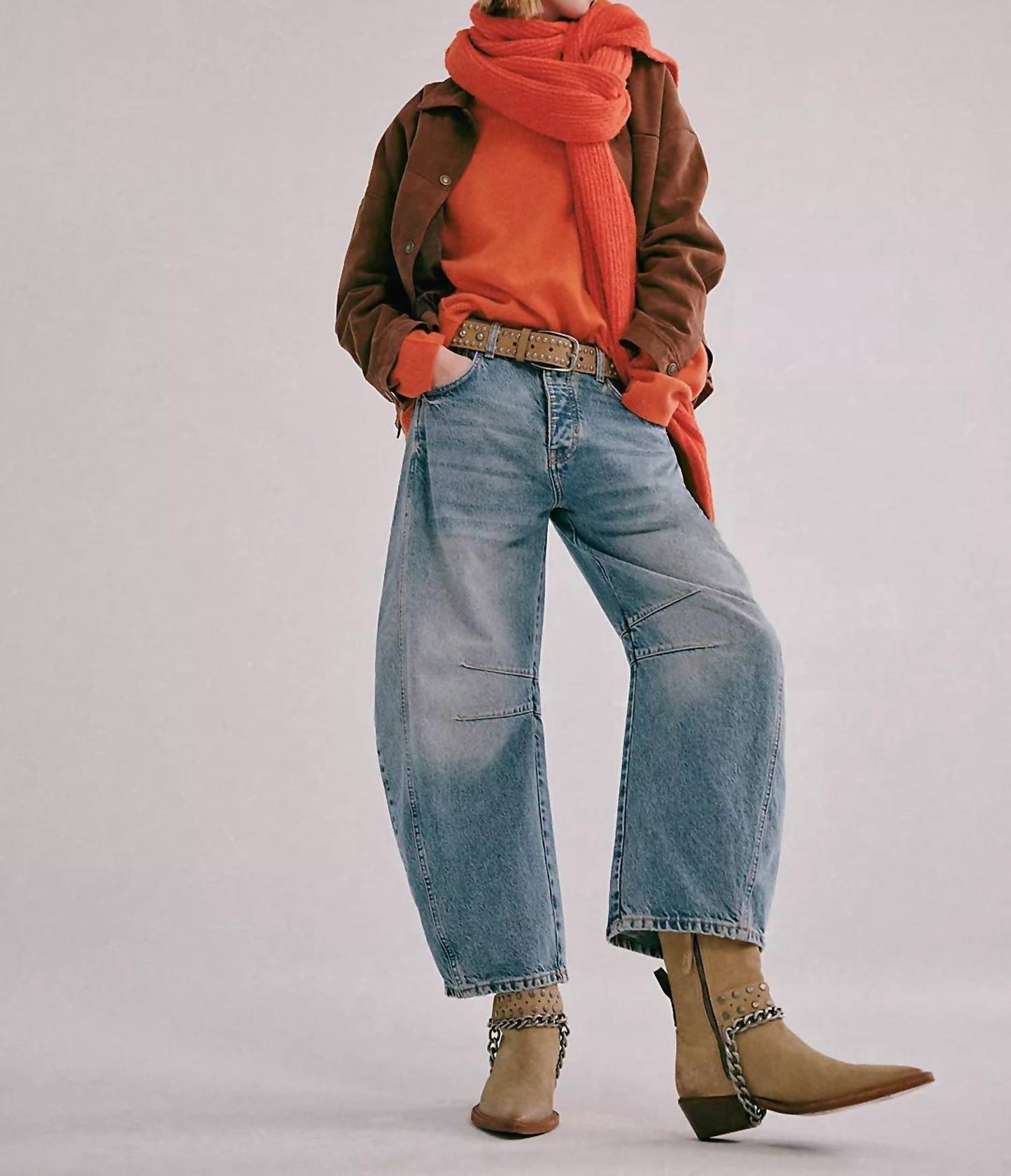Free People - Good Luck Mid Rise Barrel Jeans