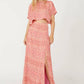 Free People - 2pc Marion Printed Crop Tee & Maxi Skirt Set