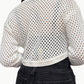 Autumn Cashmere - Mesh Shrug Open-knit Cardigan