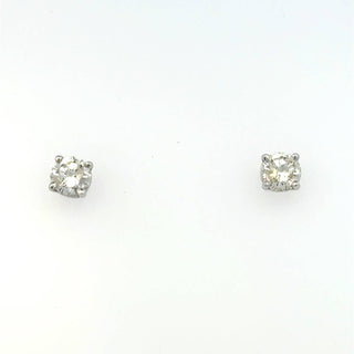 Aamiaa - 0.75 Carat Natural Diamond Round Brilliant Stud Earrings