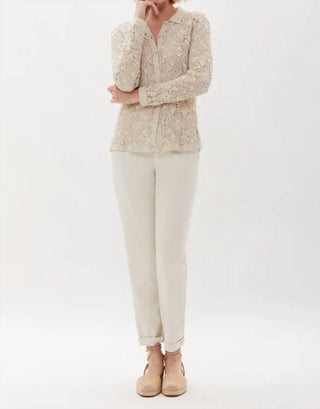 Ecru - Mitchell Roll Cuff Chino Pant