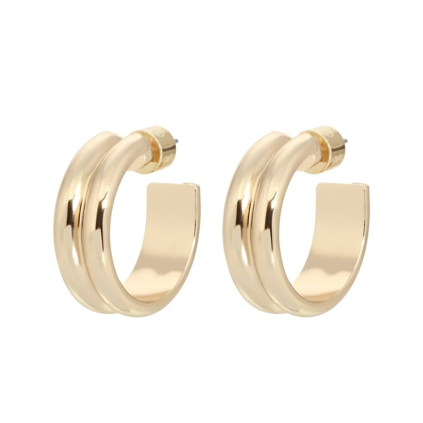 Eklexic - Women's Double Domed Hoop Earrings