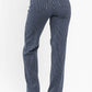 Judy Blue - High Waist Tummy Control Striped Straight Jeans