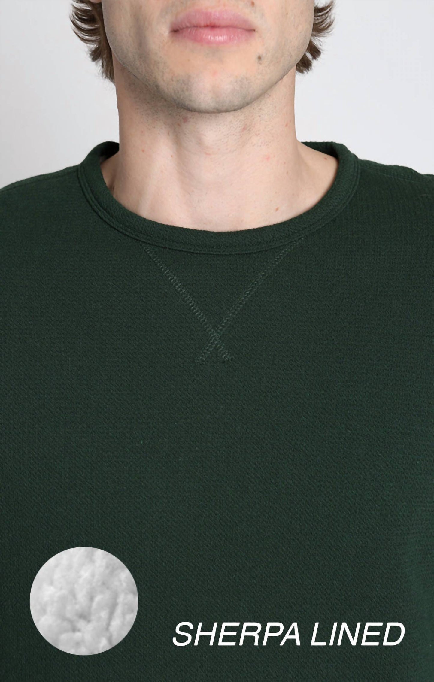 Jachs New York - Kent Recycled Jacquard Sherpa Lined Crewneck Sweater