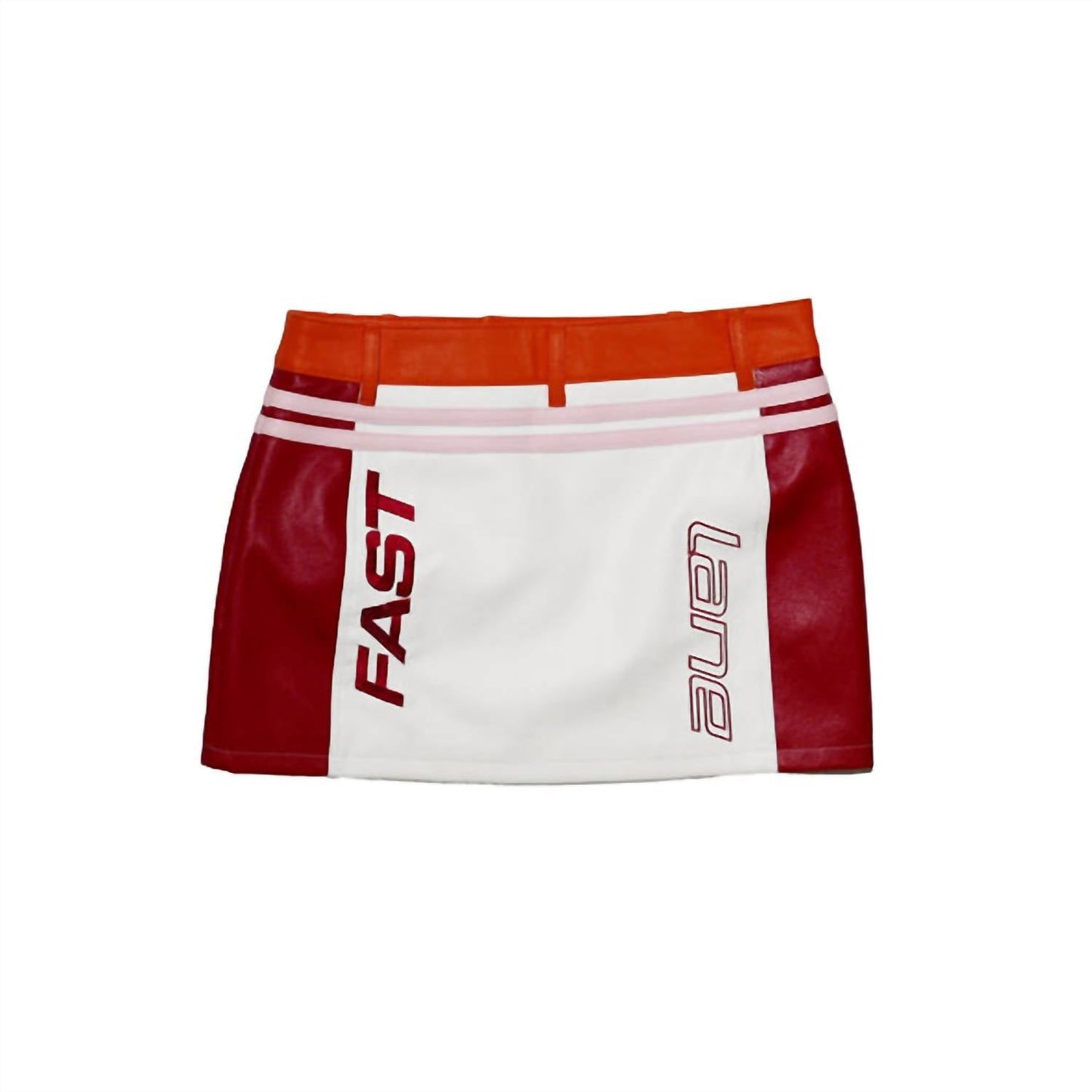 First Row - Fast Lane Leather Racing Skirt