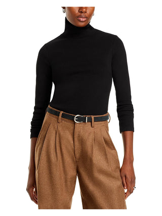 Donni Ribbed Jersey Turtleneck Top