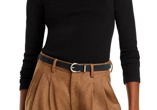 Donni Ribbed Jersey Turtleneck Top