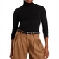Donni Ribbed Jersey Turtleneck Top