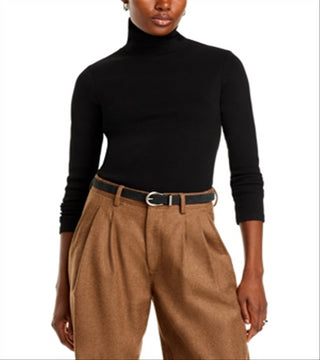 Donni Ribbed Jersey Turtleneck Top