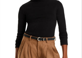 Donni Ribbed Jersey Turtleneck Top