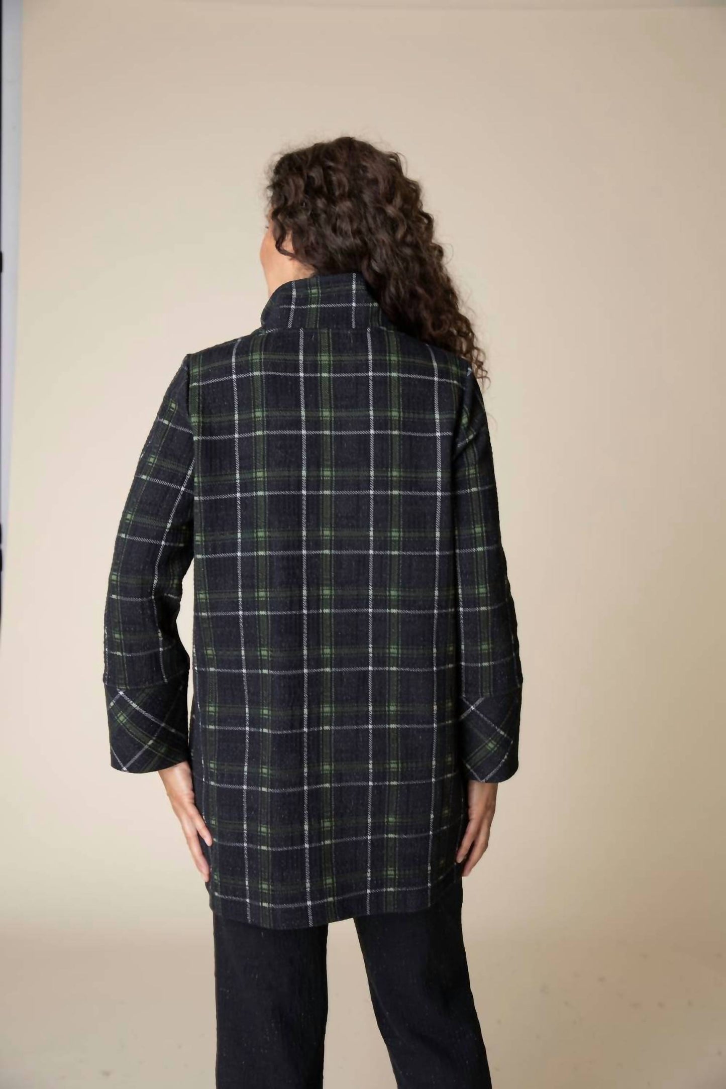 Habitat - Speckle Knit Plaid Car Coat