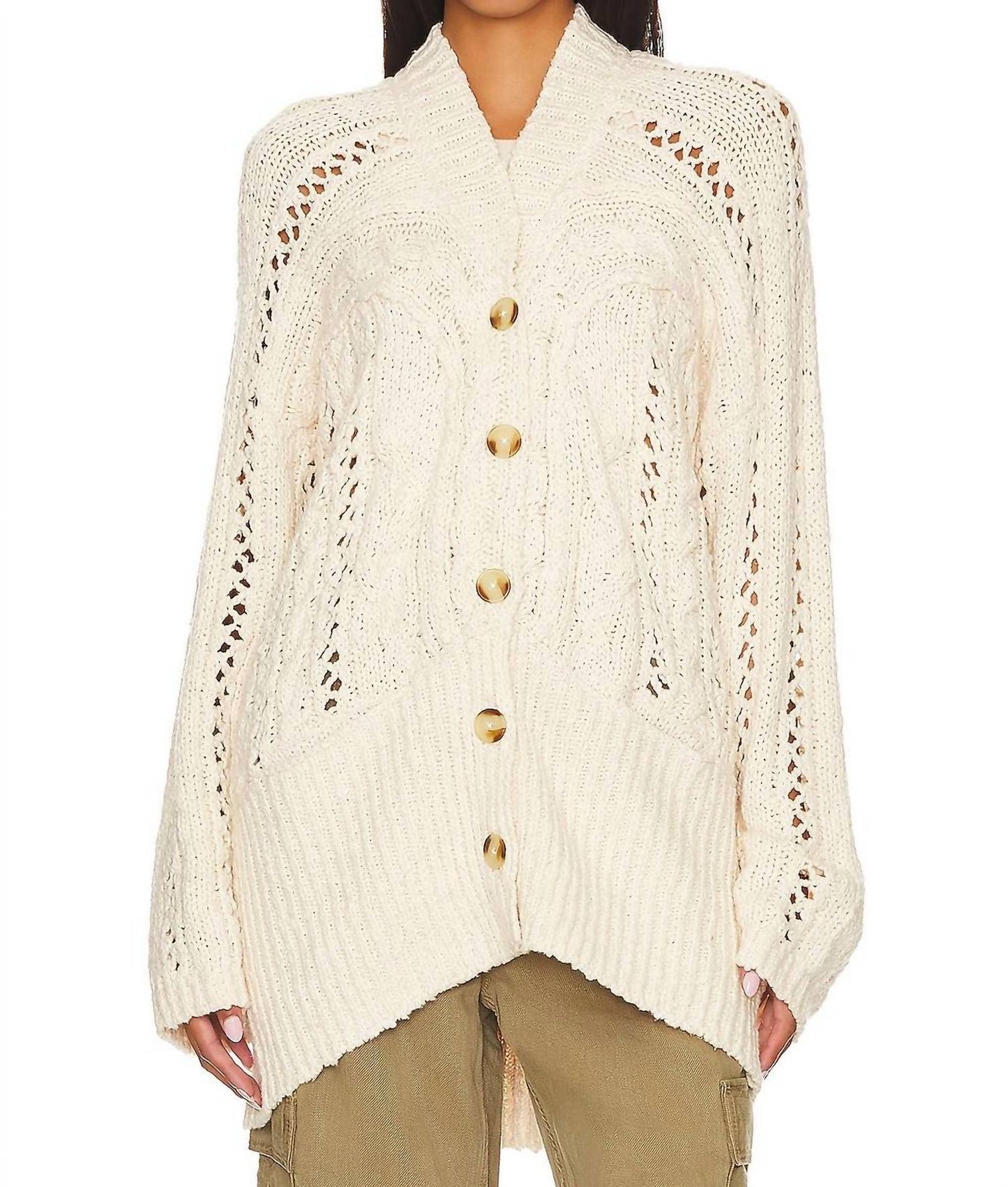 Free People - cable cardigan sweater