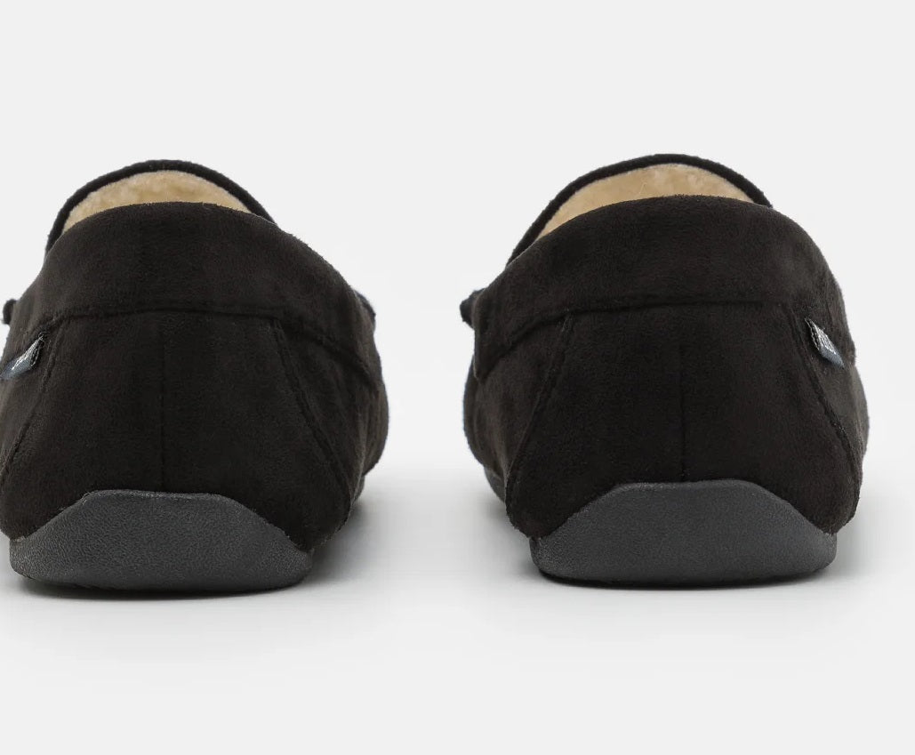 Polo Ralph Lauren Men's Dezi Micro Suede Slippers Black Size 12