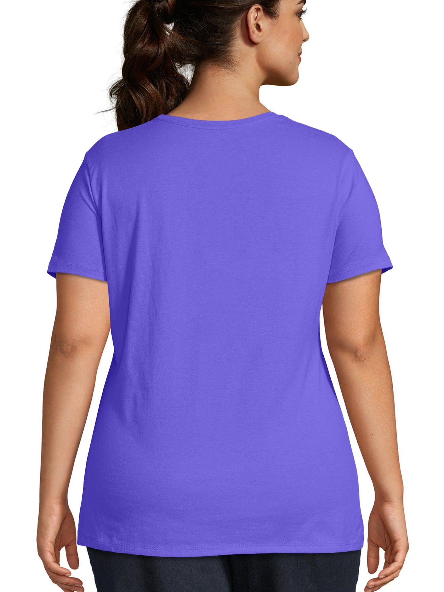 JMS by Hanes Women's Short Sleeve Tee Purple Size 3X