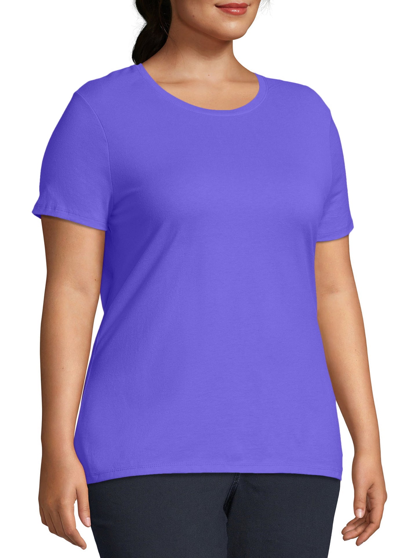 JMS by Hanes Women's Short Sleeve Tee Purple Size 3X