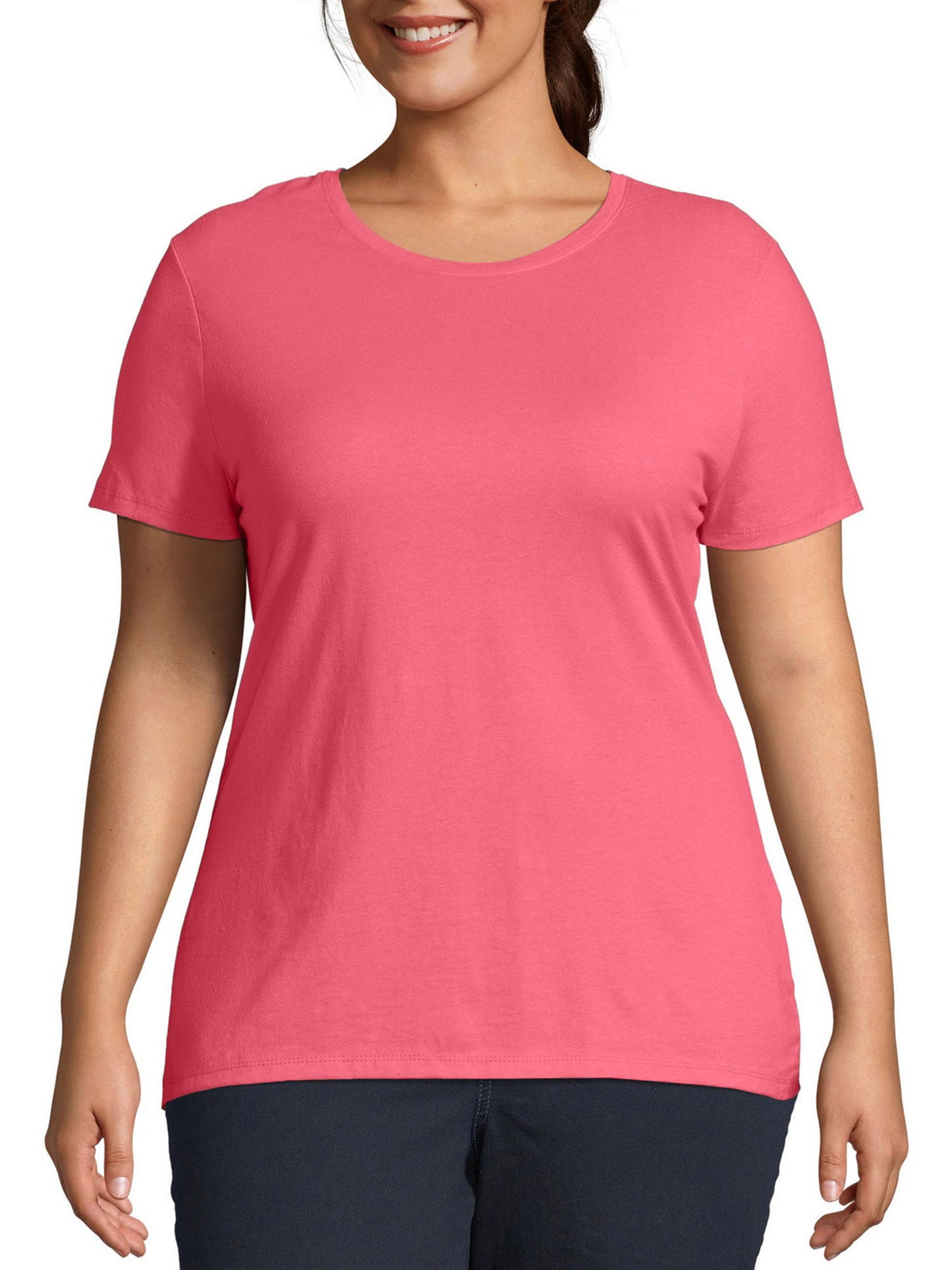 JMS by Hanes Women's Short Sleeve Tee Pink Size 3X